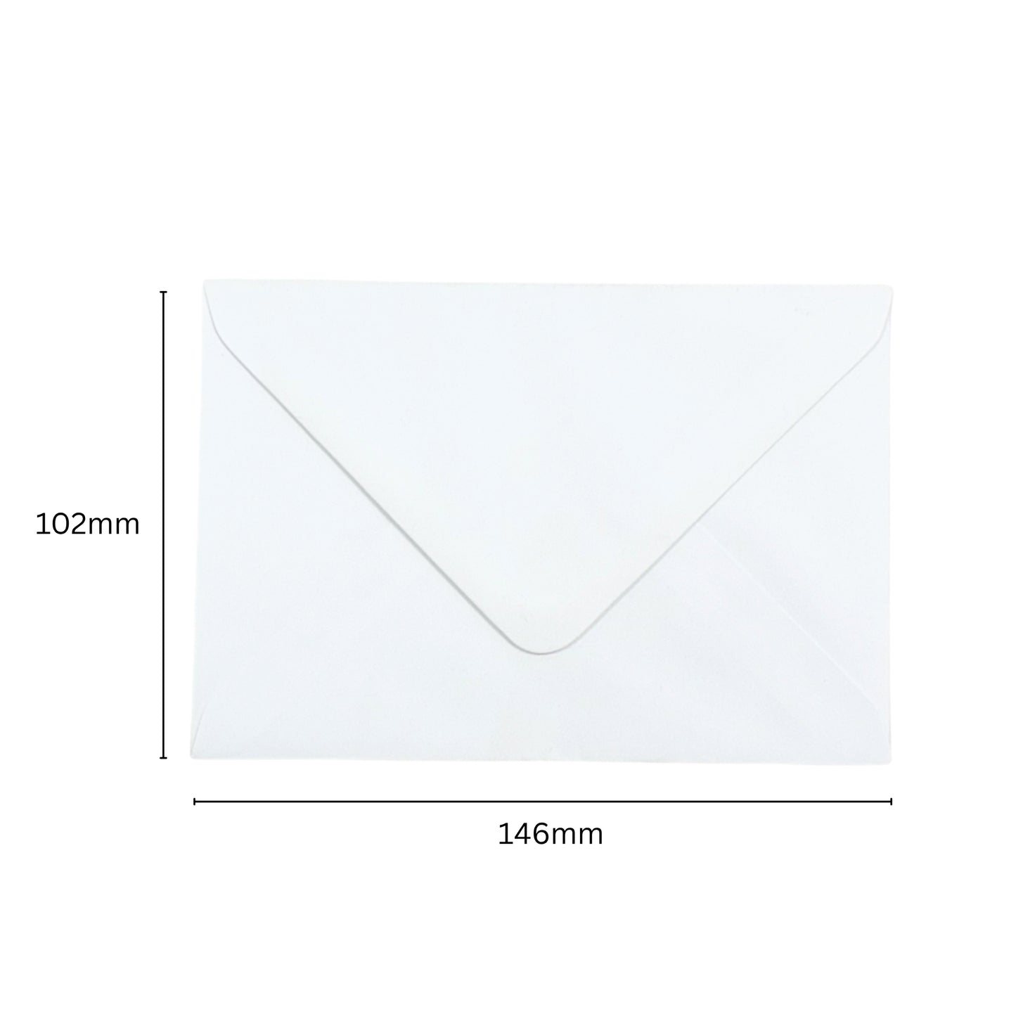 Pack of 1000 White 100gsm 102x146mm Gummed Envelopes