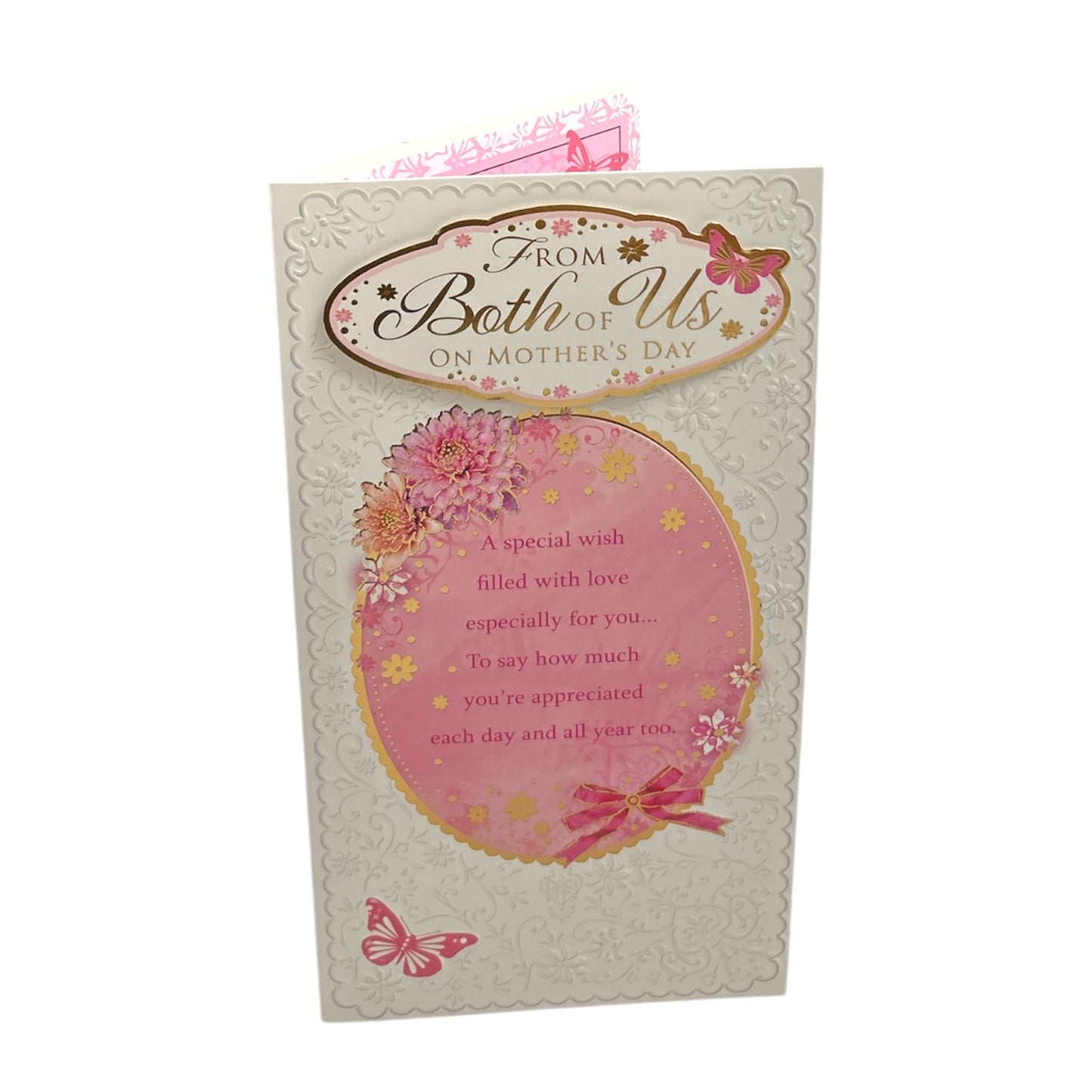 From Both of Us Butterfly Design Mother's Day Card