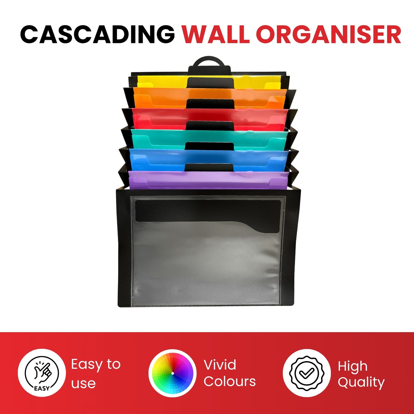 A4 6 Pocket Cascading Wall Organiser by Janrax