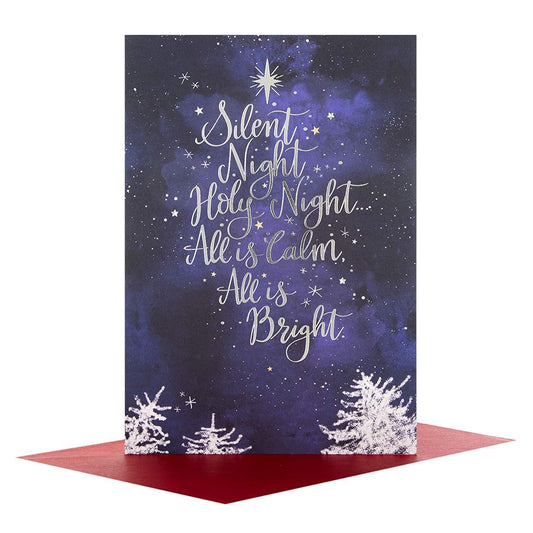 Hallmark Peaceful Christmas Medium Card 'Silent Night' 