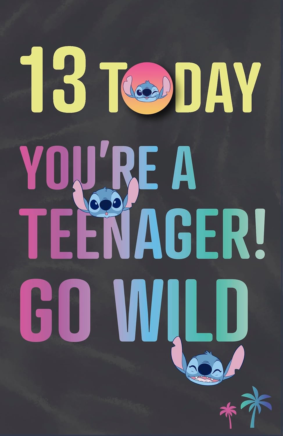 Disney Stitch Design For Teens 13th Birthday Card