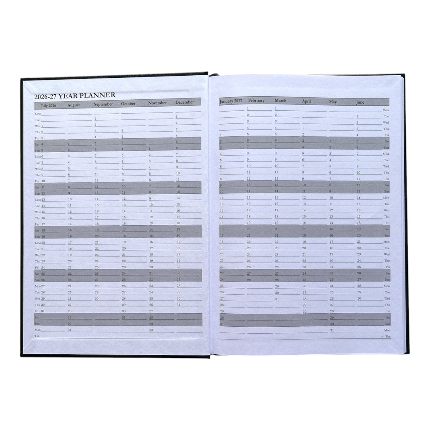 Janrax 2026-2027 A5 Week To View Burgundy Academic Diary