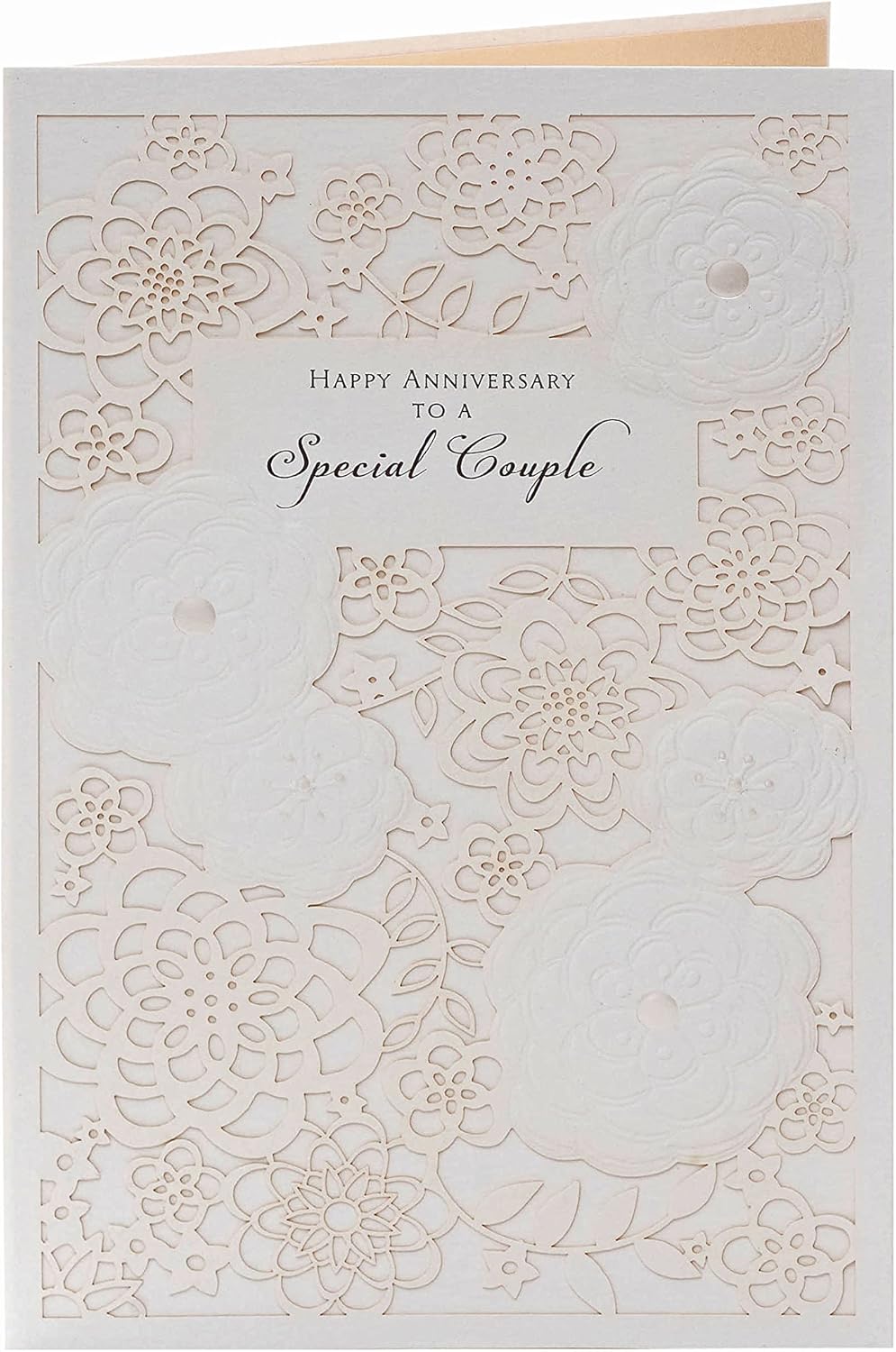 Laser Cut Design Special Couple Anniversary Congratulations Card