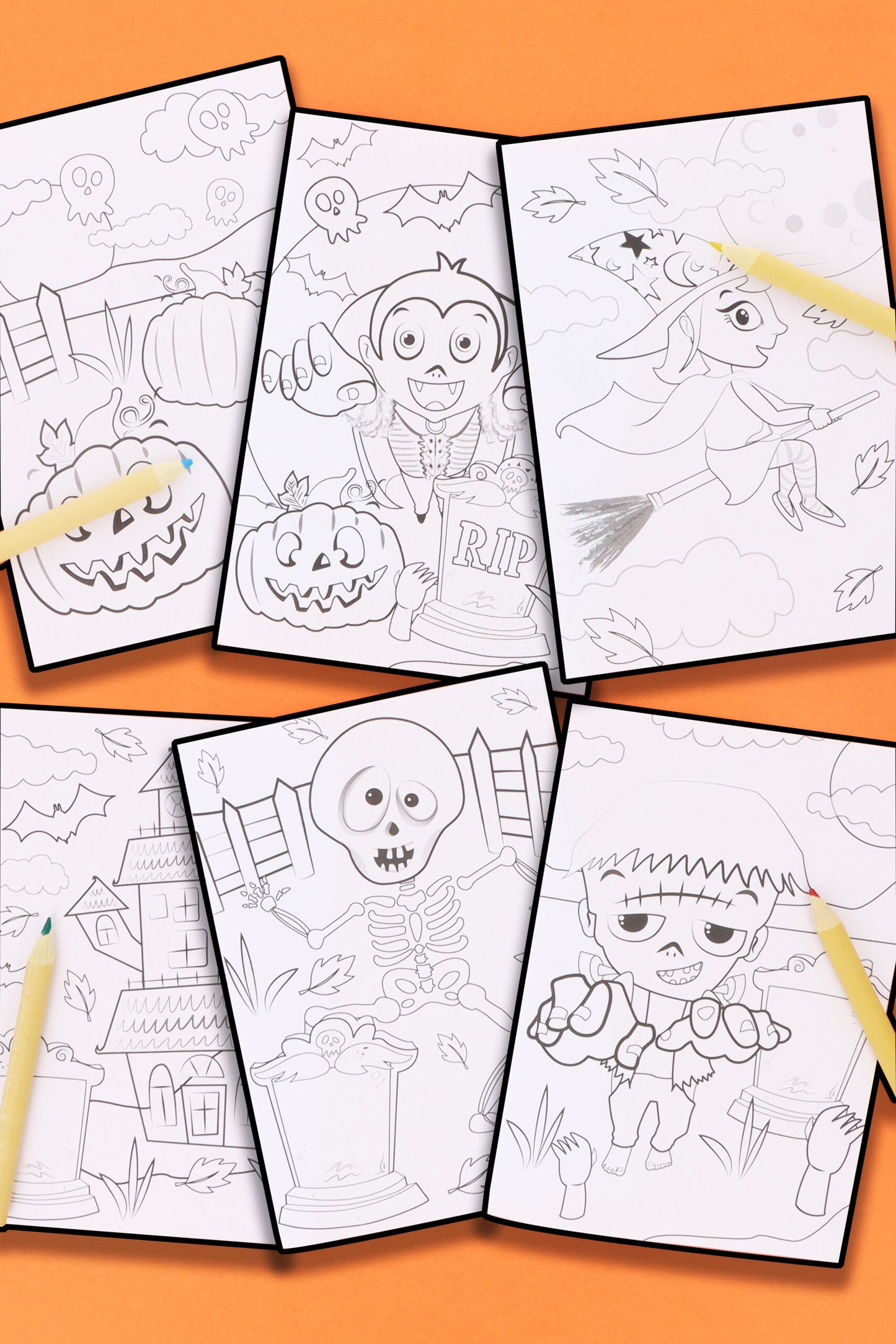 Eco-Friendly Mini Halloween Colouring Set (14cm x 10cm)