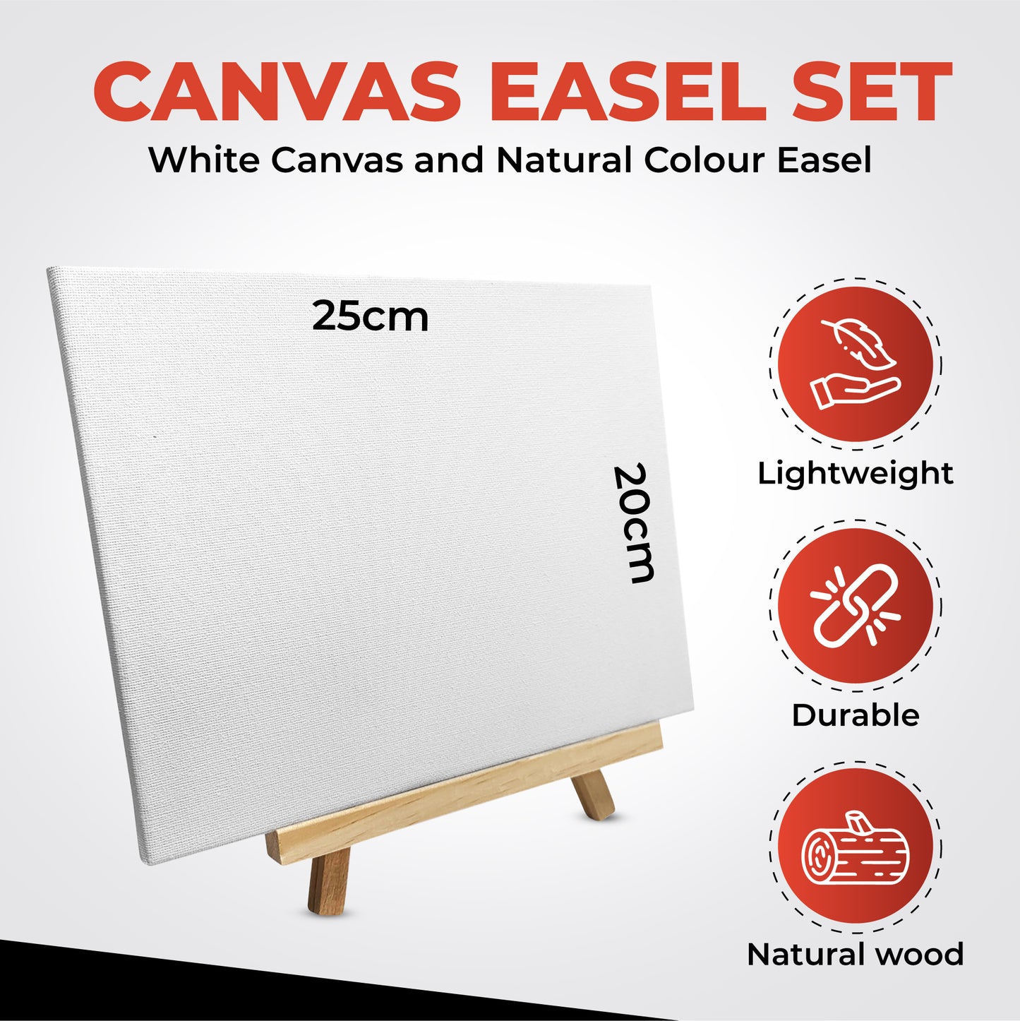 20x25cm Canvas Easel Set