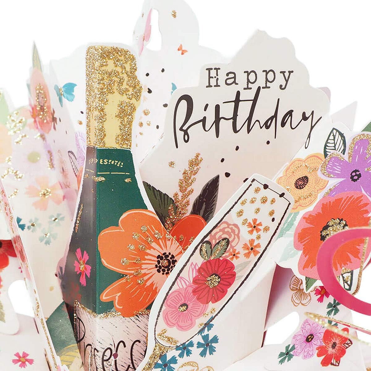 Birthday Prosecco Original Second Nature 3D Pop Up Cards (Pack of 2)