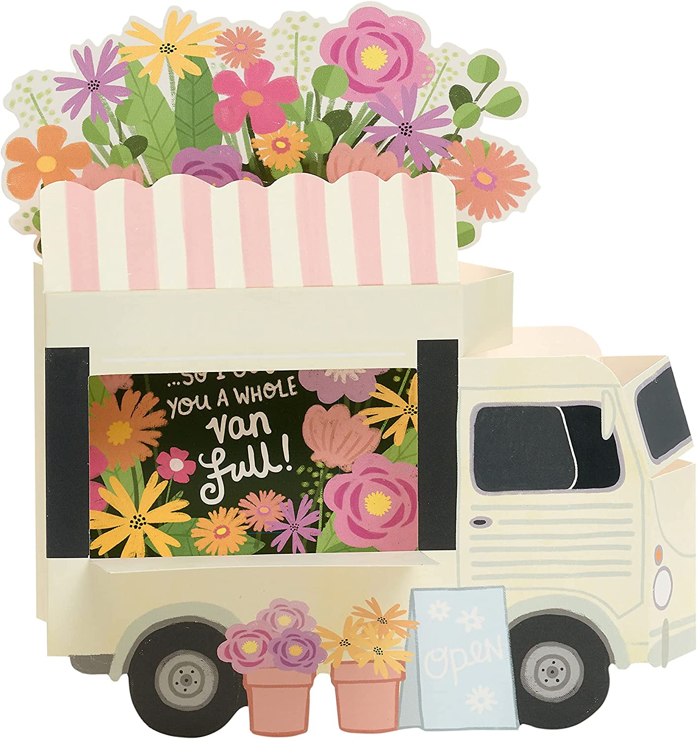 Pop-Up Flower Truck Design Mum Birthday Card