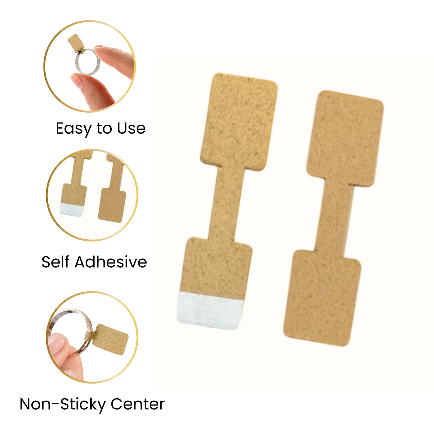 Pack of 600 Kraft Jewellery Tags 10x38mm