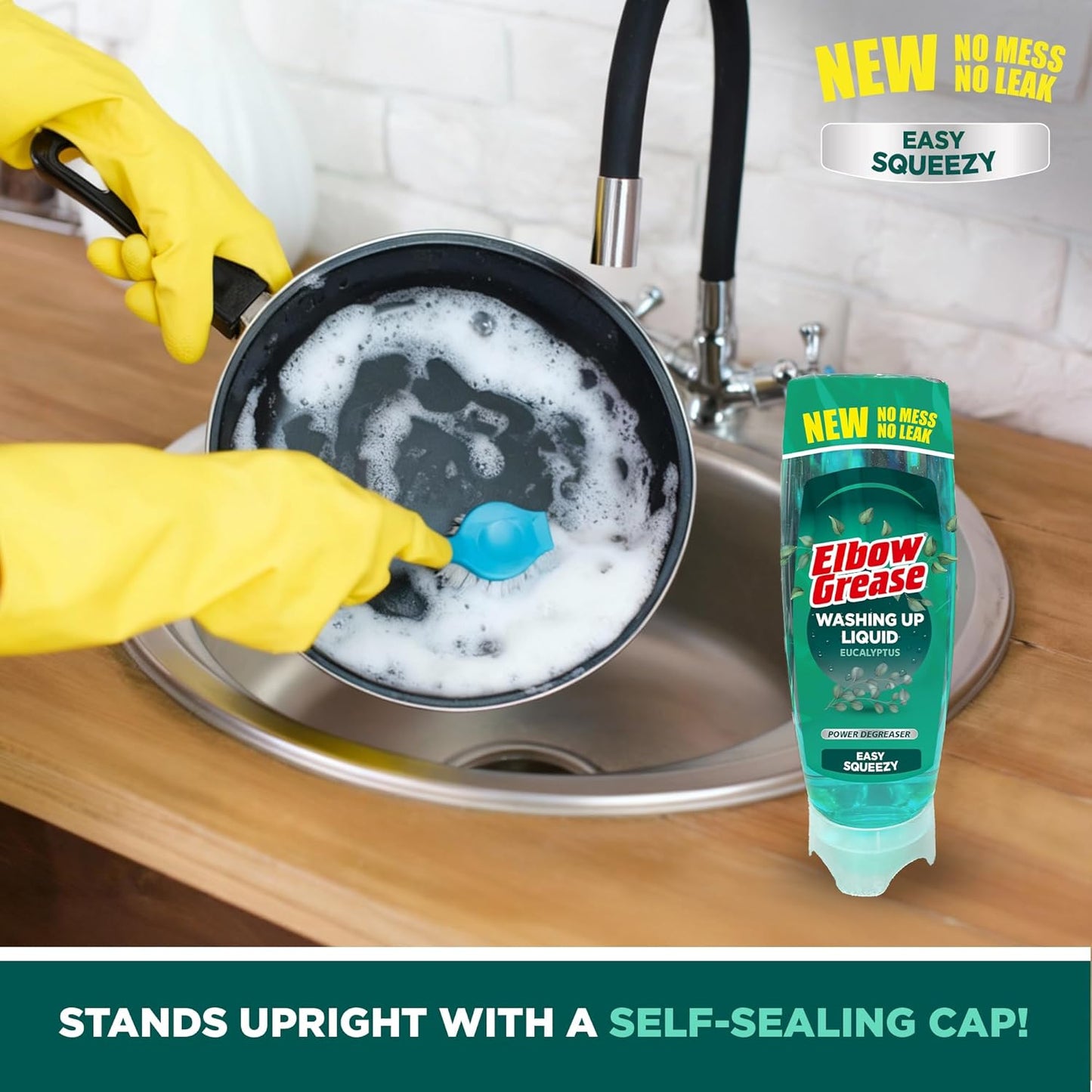 Elbow Grease Stand Up Eucalyptus Washing Up Liquid 450ml