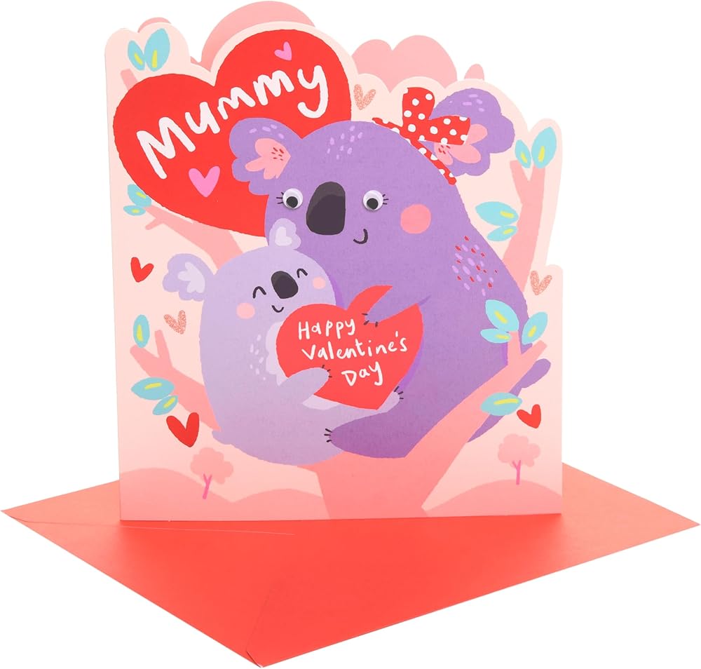 Cute Koalas Design Mummy Valentine's Day Card