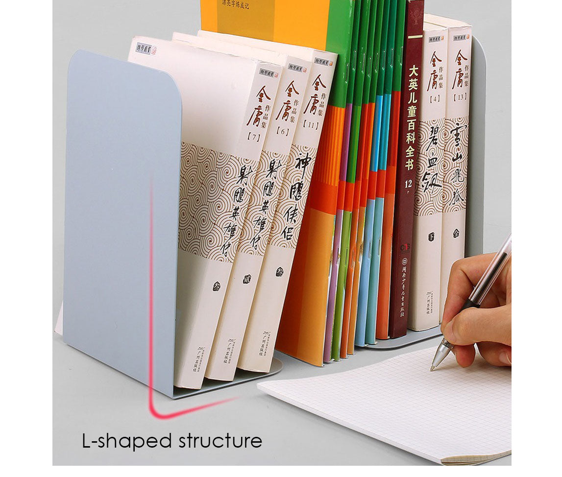 Single L - Shaped Metal Book Stand with Anti Slip Pads