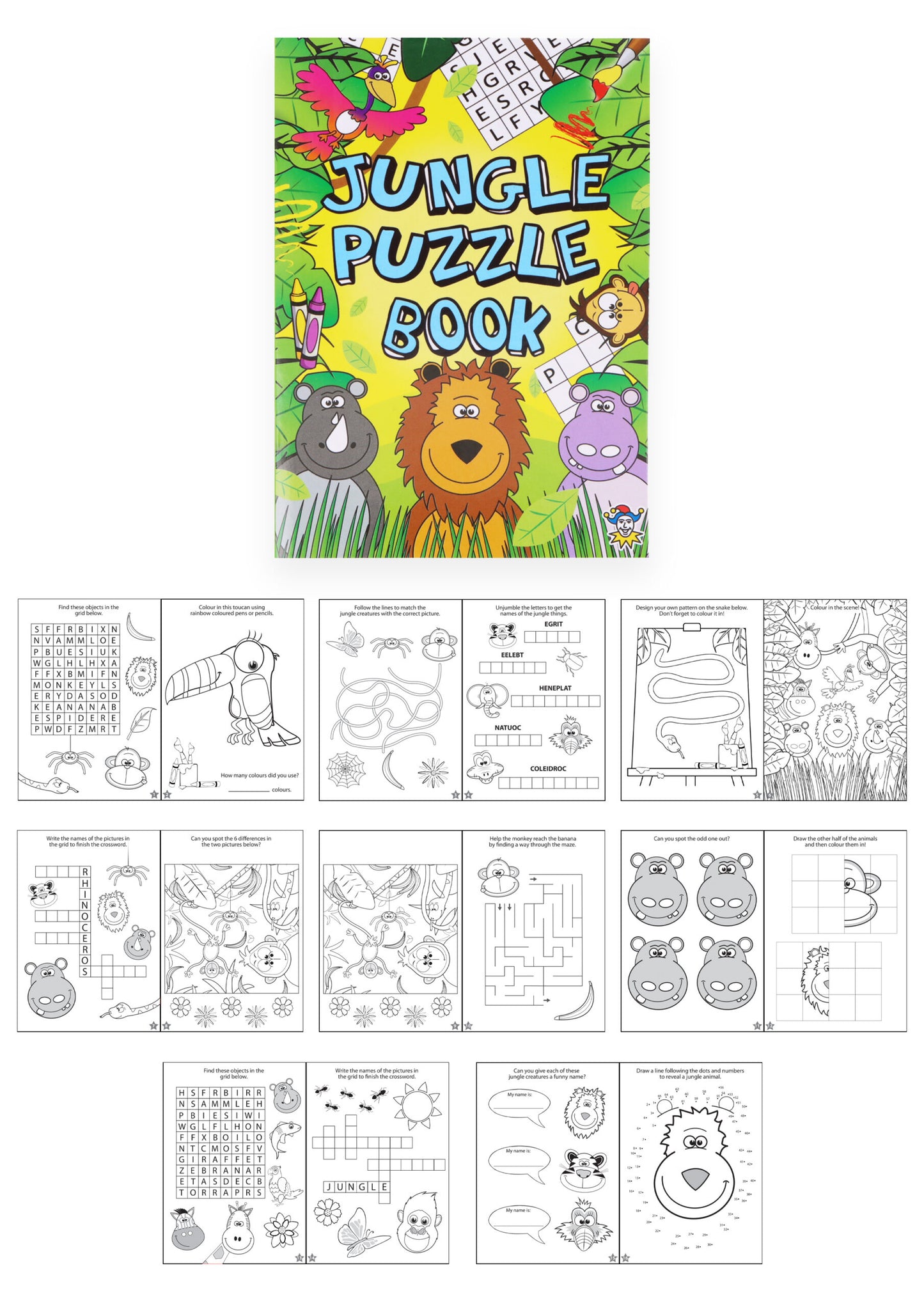 Mini Jungle Puzzle Book