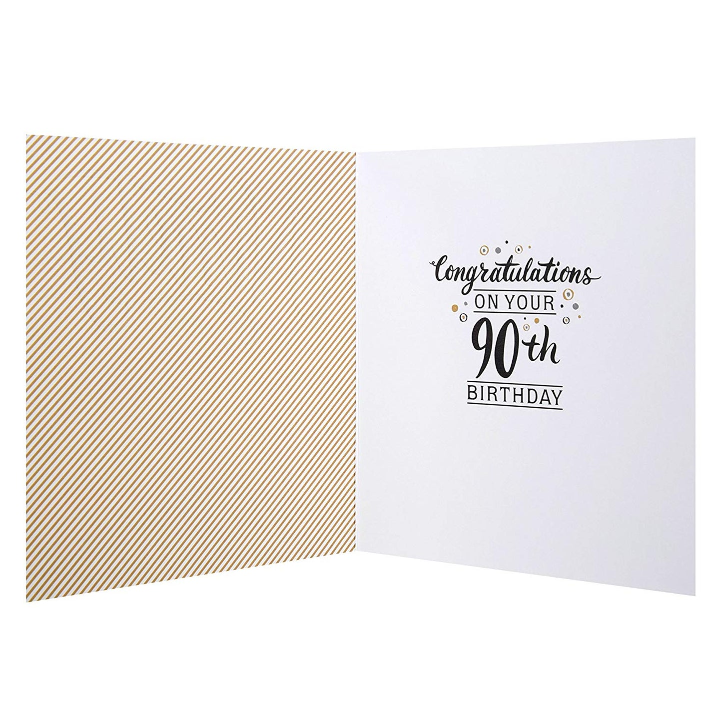 Embossed Text Design 90th Birthday Card