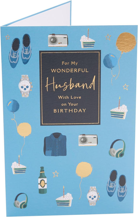 Husband Birthday Card Wonderful Design 