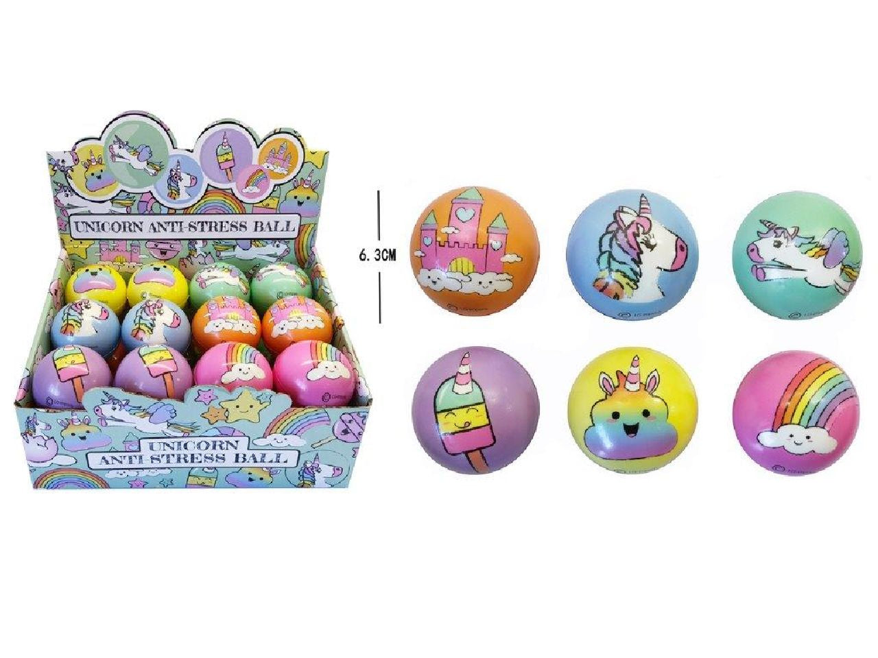 Pack of 24 Unicorn Stress Balls