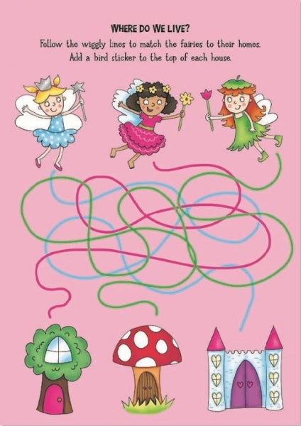 Pack of 6 A4 Unicorn Or Princess Design My Fun Sticker Activity Books