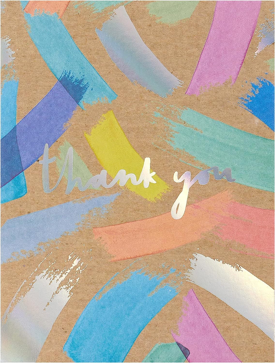 Bright Holographic Design Multipack of 10 Blank Thank You Cards With Envelopes