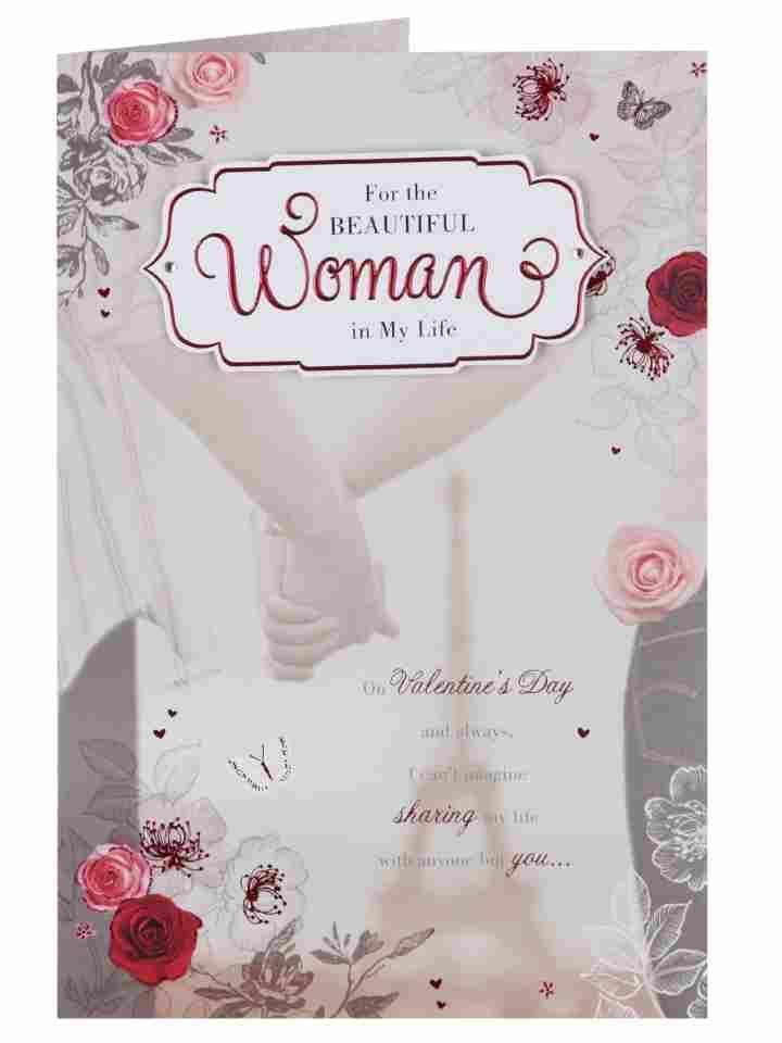 Beautiful Woman In My Life Valentine's Day Card