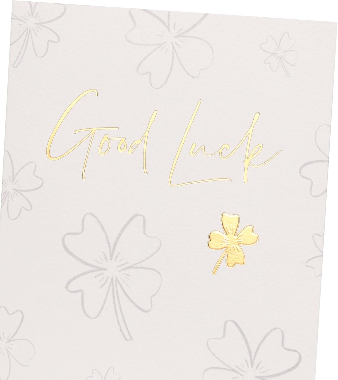 Leaf Cover Design Good Luck Card