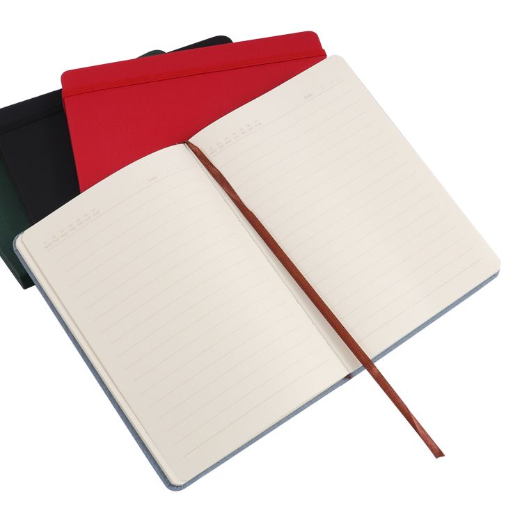 Single A5 96 Sheets Ruled PU Leather Hardcover Notebook with Elastic Closure