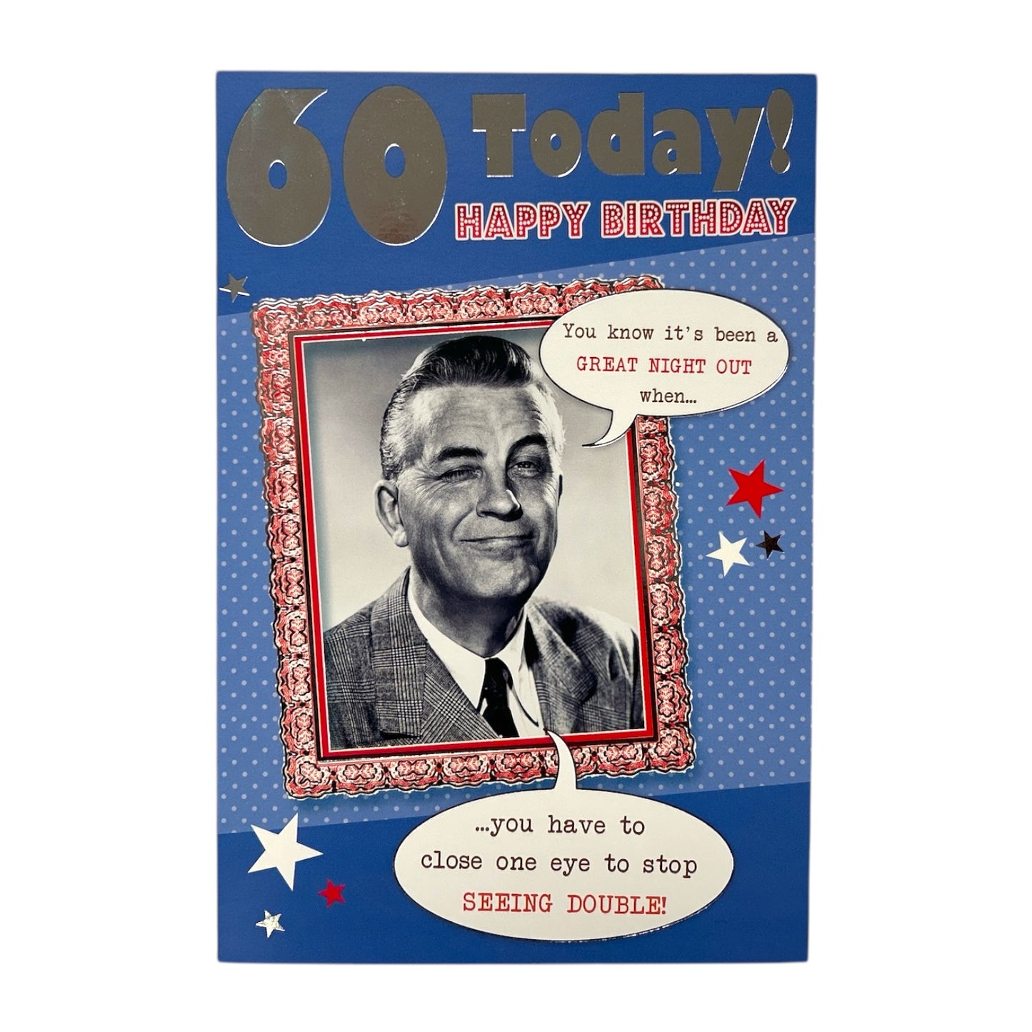 60th Mail Night Out Witty Words Birthday Card