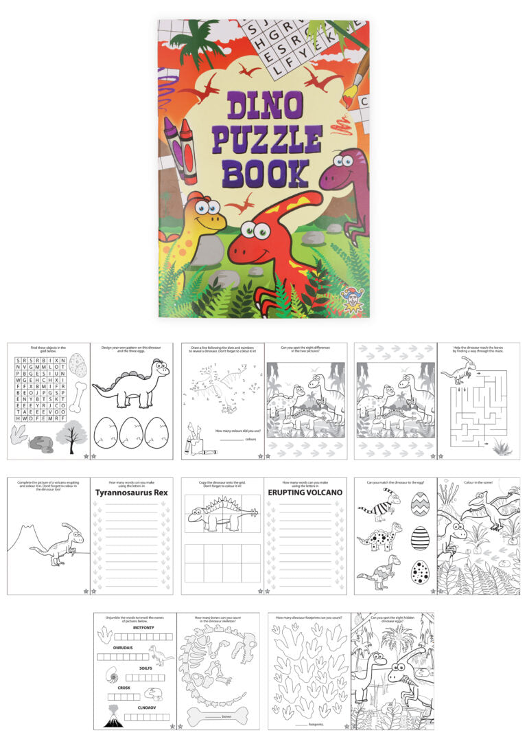Mini Dinosaur Puzzle Book (10.5×14.5cm)