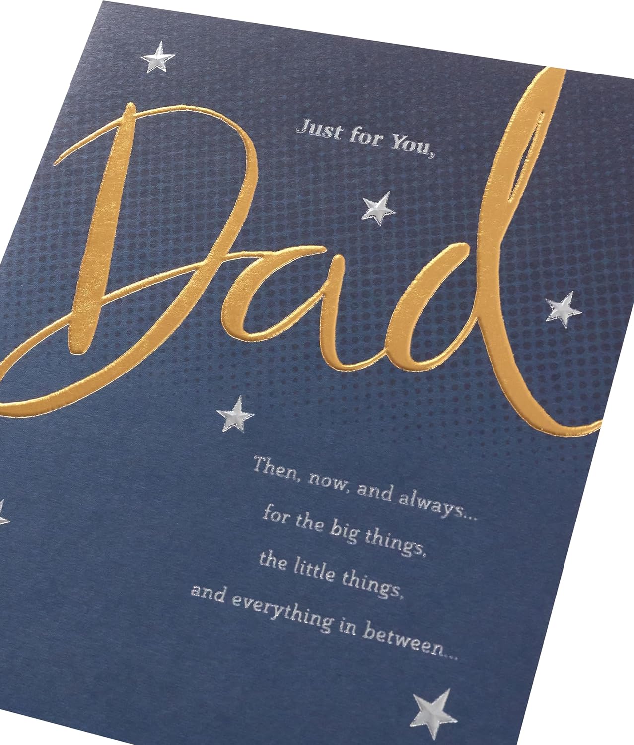 Lettering with Stars Design Dad Birthday Card