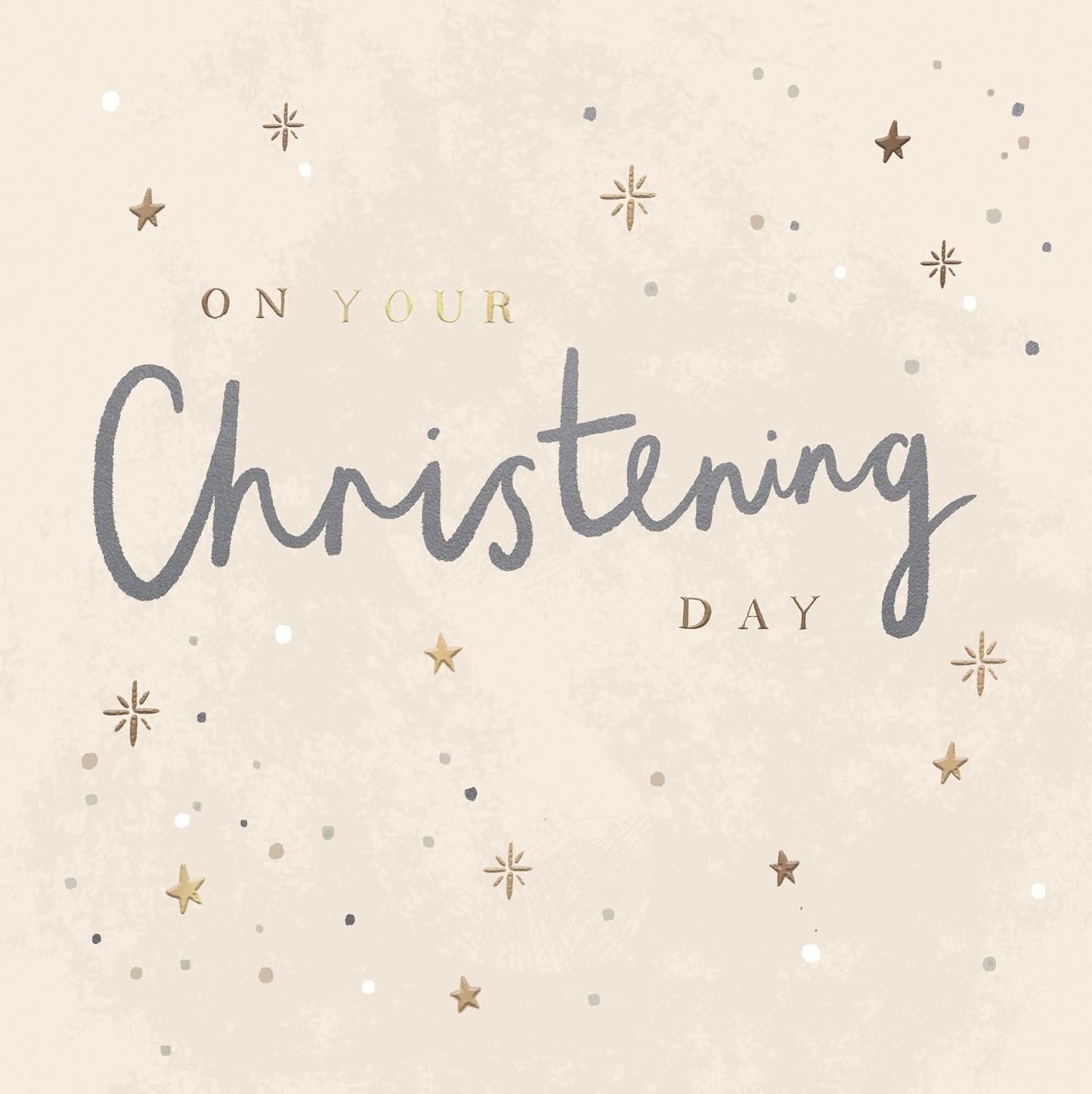 Stunning Stars Luxury Foiled Christening Congratulations Card