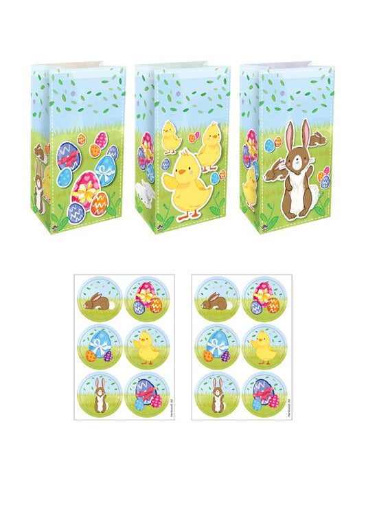 Easter Paper Party Gift Bag with Stickers