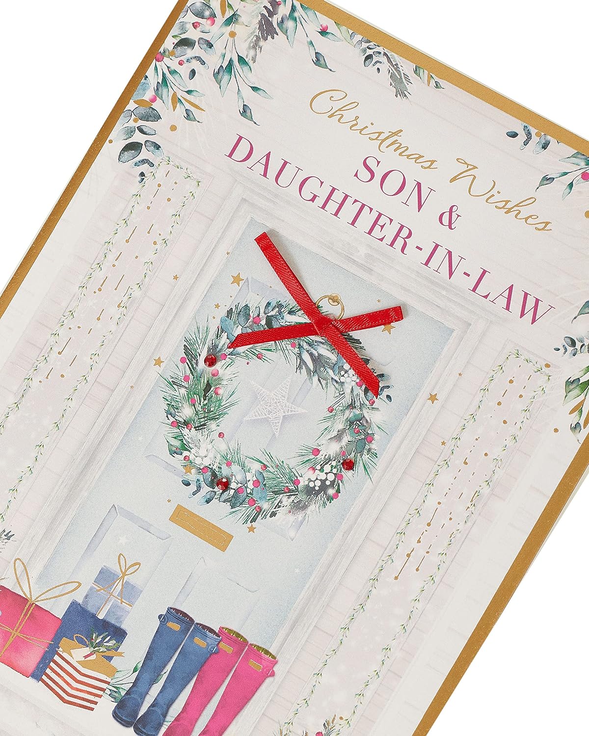 Son & Daughter-In-Law Christmas Card Front Door Design