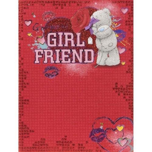 For My Gorgeous Girlfriend Bear & Heart Valentine's Day Card