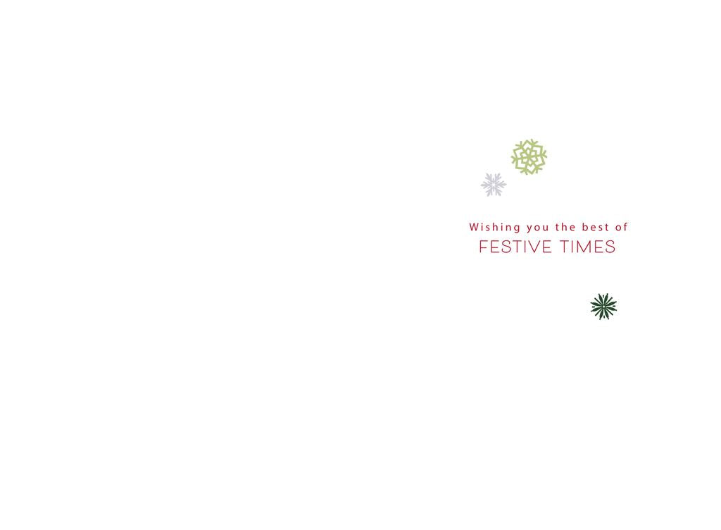 Snowflakes Design Brother & Sister In Law Christmas Card