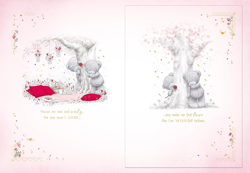 Bears Sat On Blanket One I Love Luxury Boxed Large Handmade Valentine's Day Card