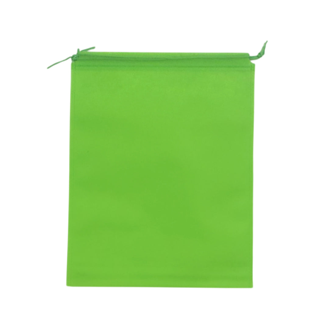 Pack of 50 Light Green Coloured 32x22cm Non-Woven Drawstring Bags