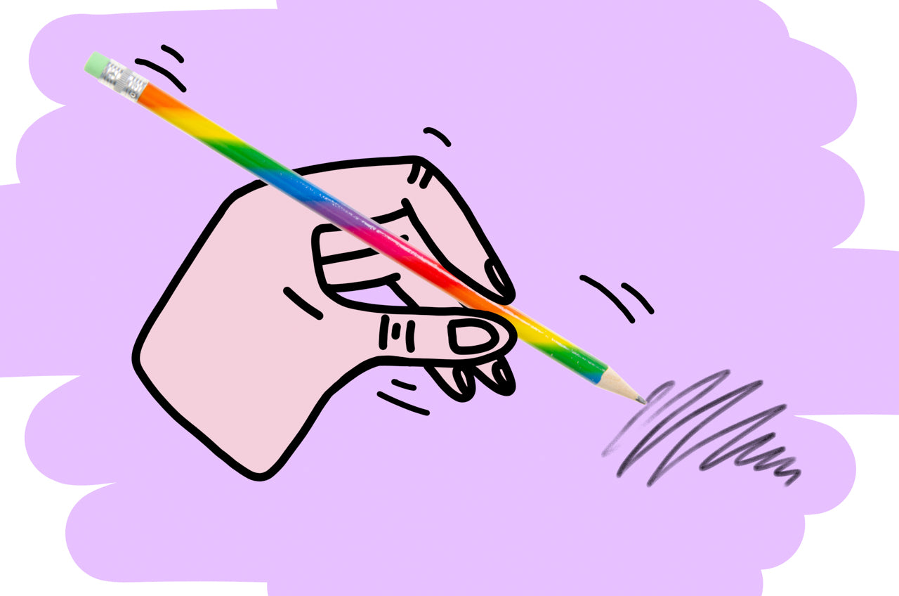 Pack of 12 Rainbow Colours Pencils with Eraser