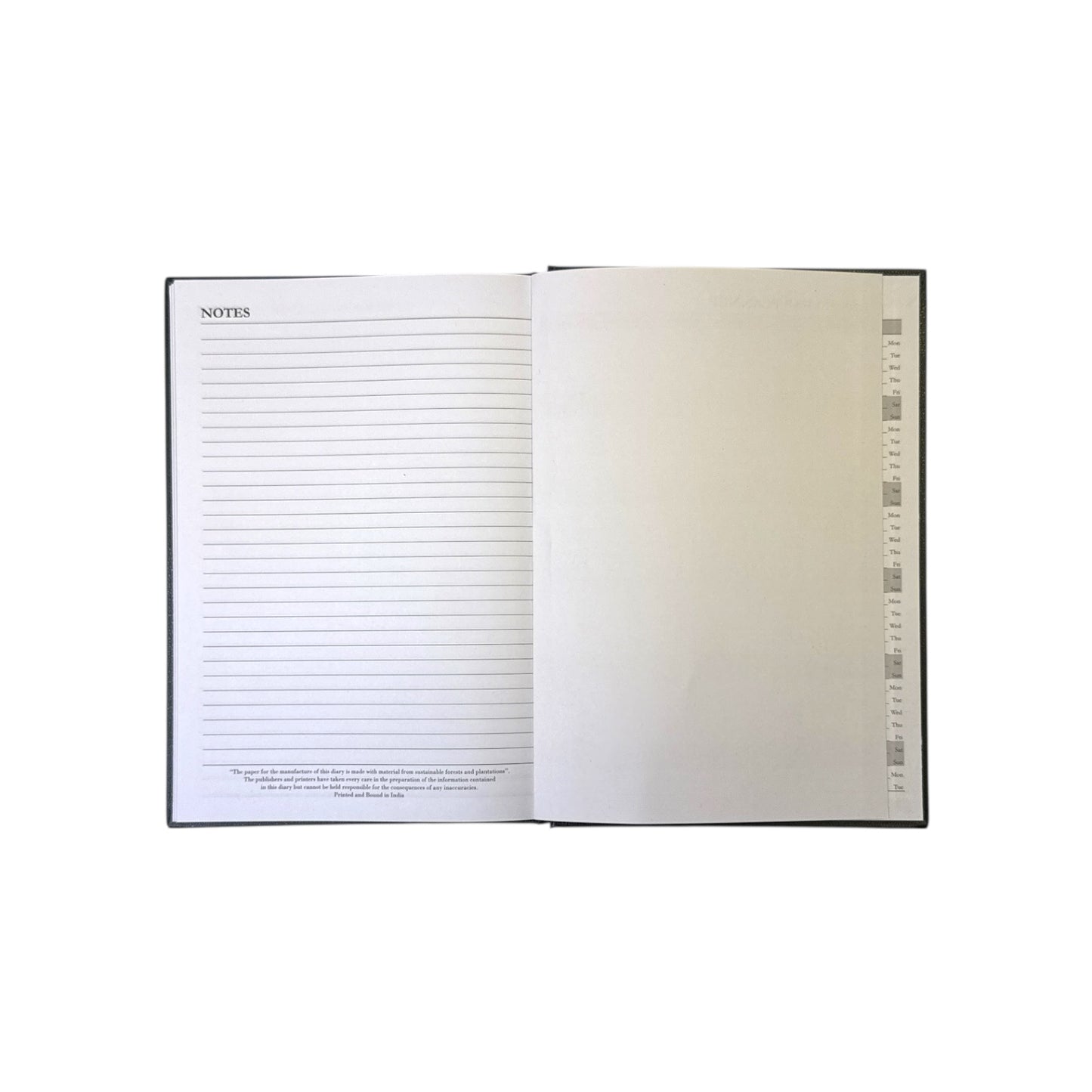 Janrax 2025-2026 A5 Day Per Page Black Academic Diary