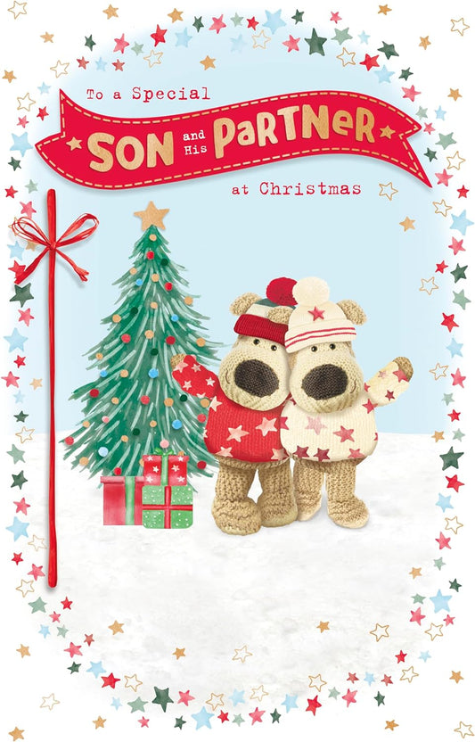 Boofle Son & Partner Embellished Christmas Card