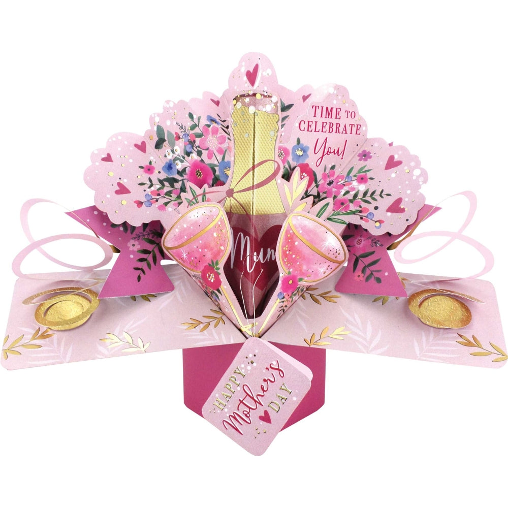 Time To Celebrate You! Mum 3D Pop Up Mother's Day Card