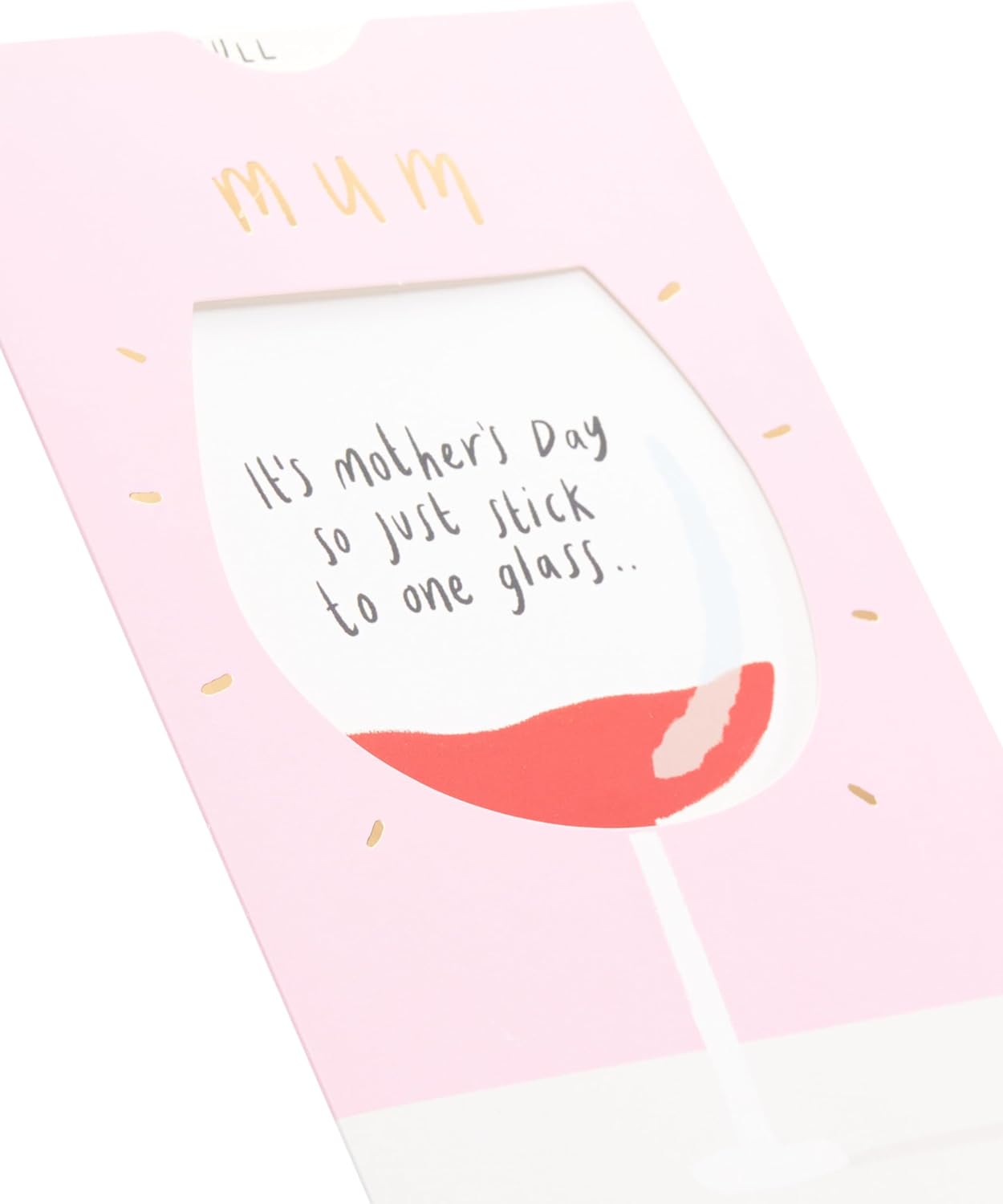 Interactive Wine Glass Design Mother's Day Card