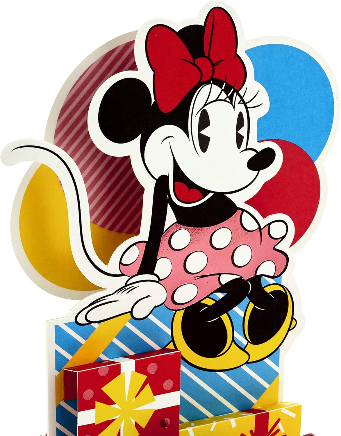 Disney Minnie Mouse with Gifts & Balloons 3D & Pop Up Birthday Card