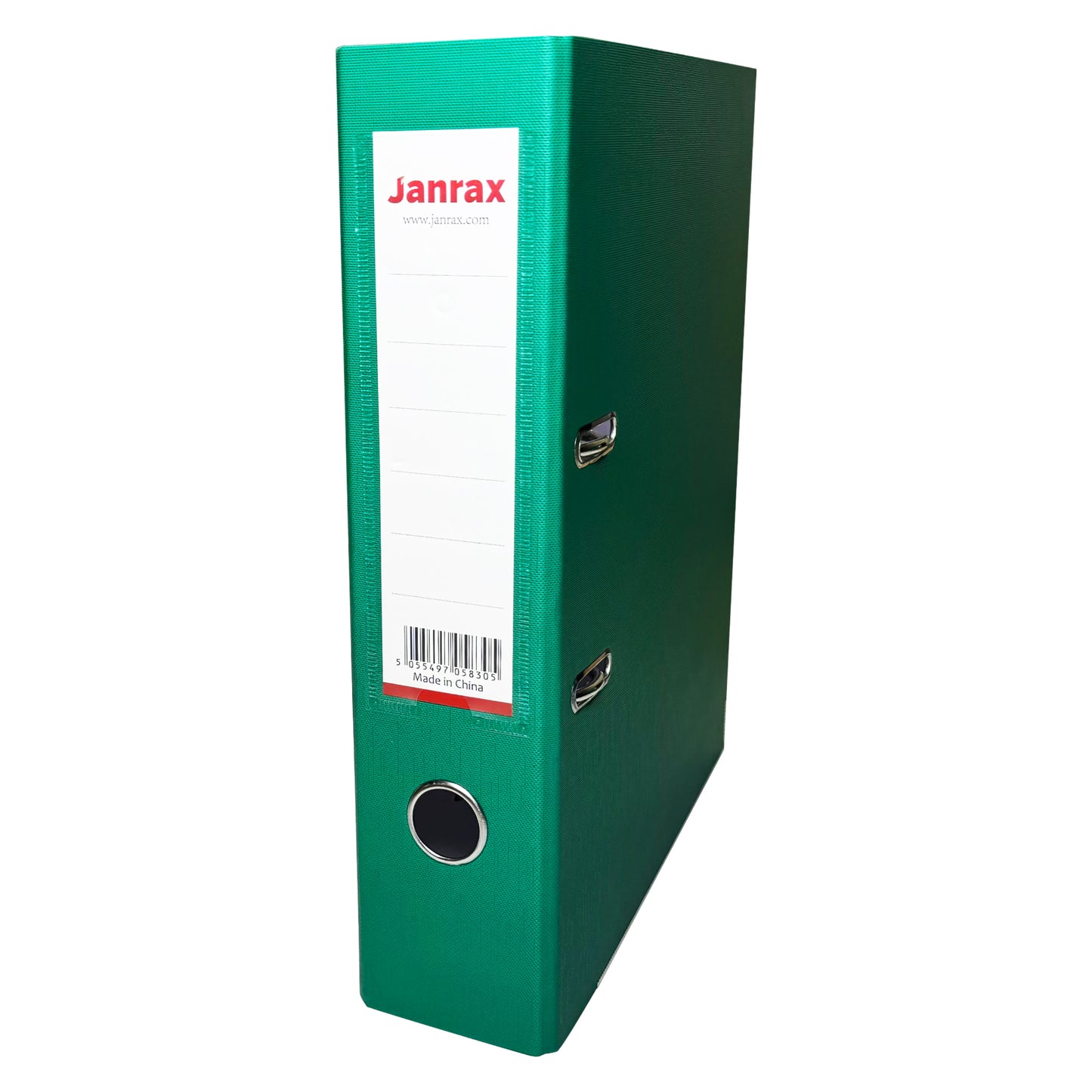 Pack of 3 A4 Green Paperbacked Lever Arch Files by Janrax