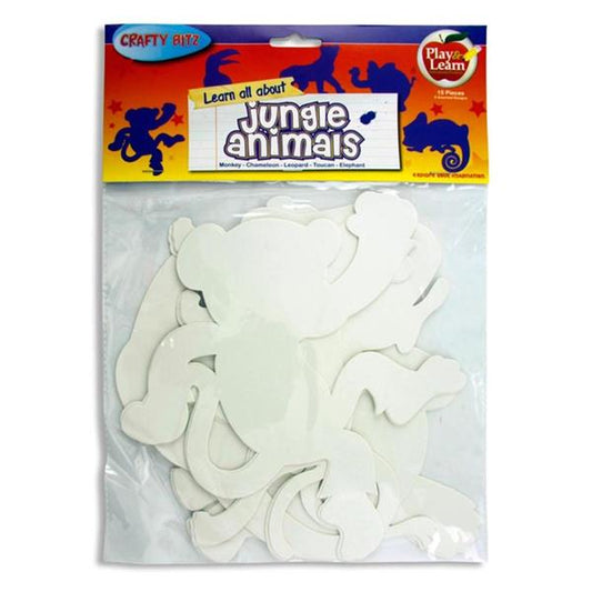 Pack of 15 Jungle Animals Cut Outs by Crafty Bitz