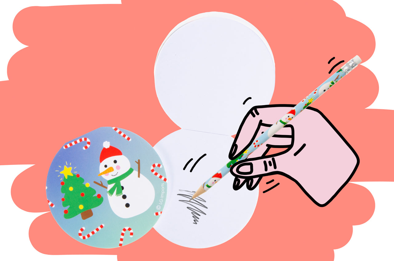 Single Round Christmas Notebook 8cm