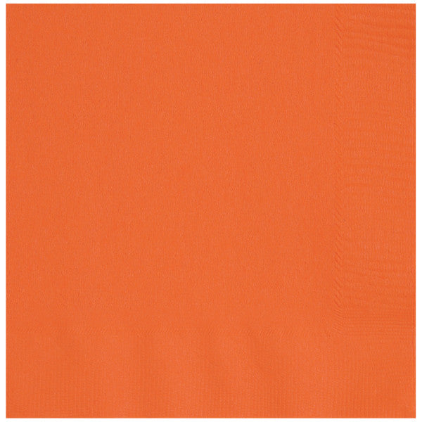 Pack of 20 Pumpkin Orange Solid Luncheon Napkins
