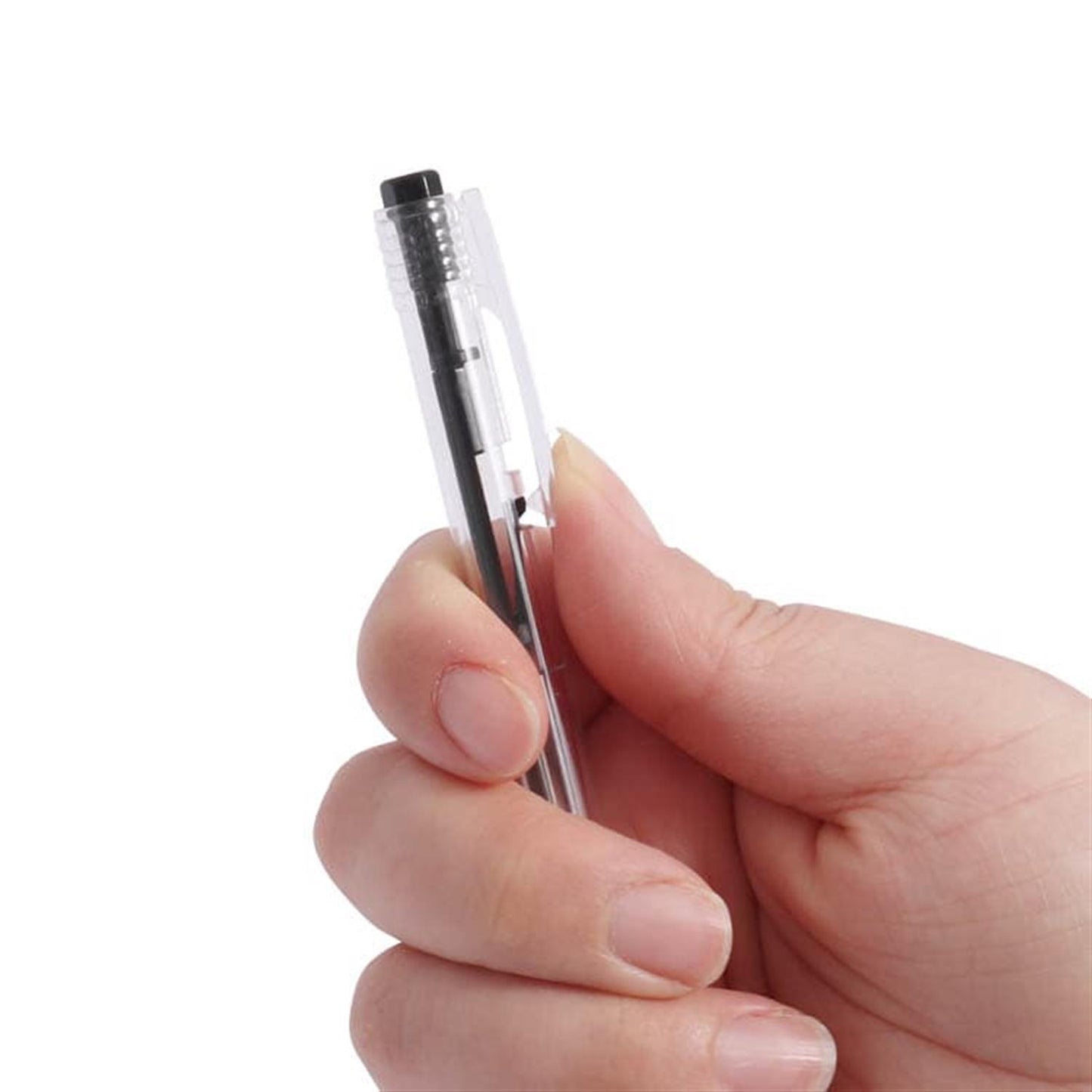 Pack of 12 Retractable Design Rolling Red Ball Pens