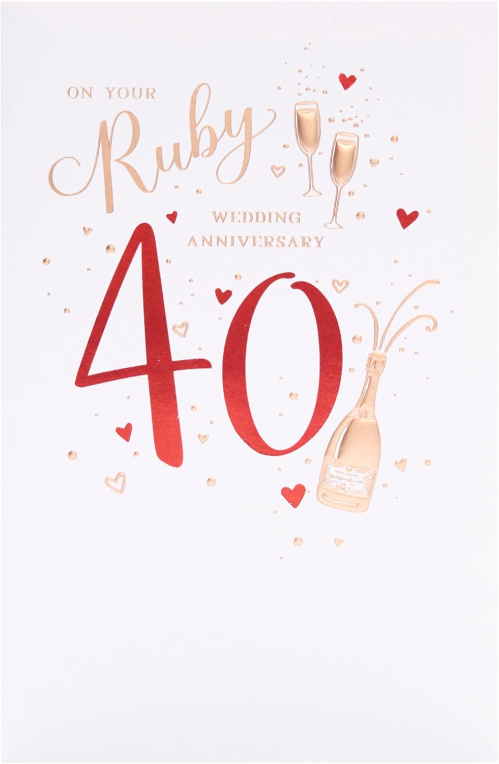 Ruby Design 40th Wedding Anniversary Card for A Special Couple