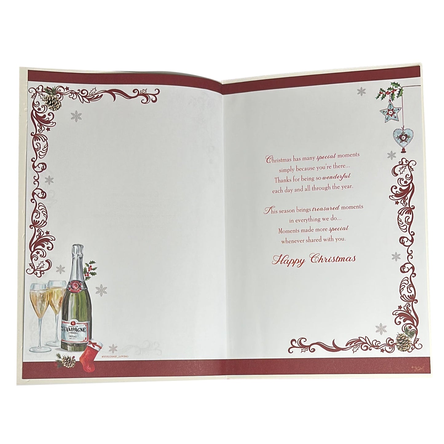 To My Fiancée Elegant Christmas Celebration Card