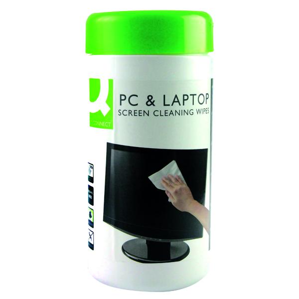Pack of 100 Q-Connect Screen & Keyboard Wipes