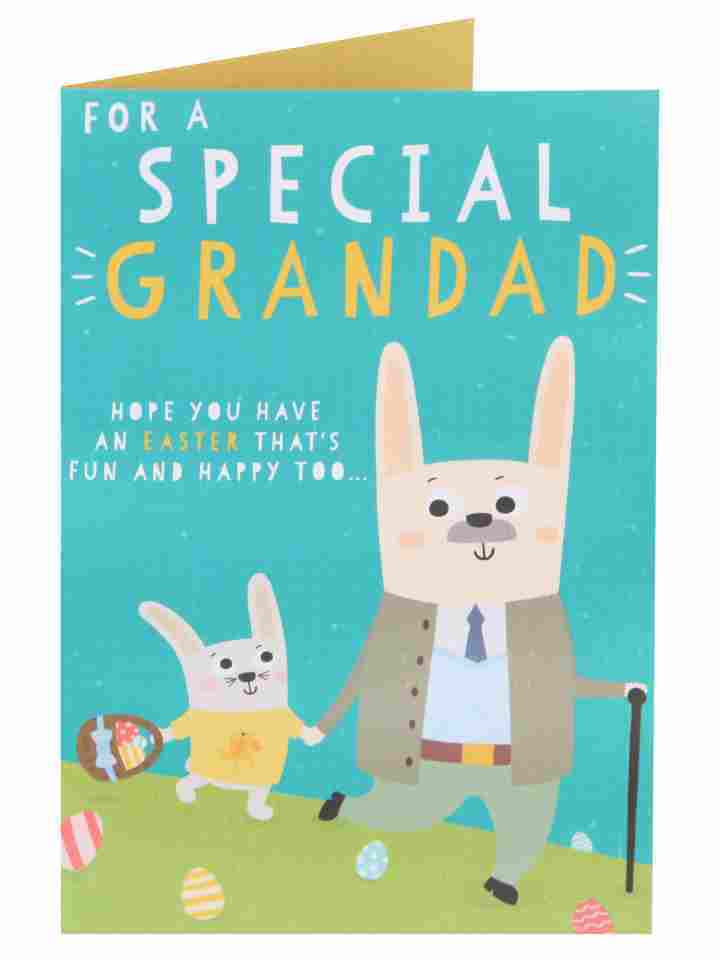 Special Grandad Easter Rabbit Easter Card