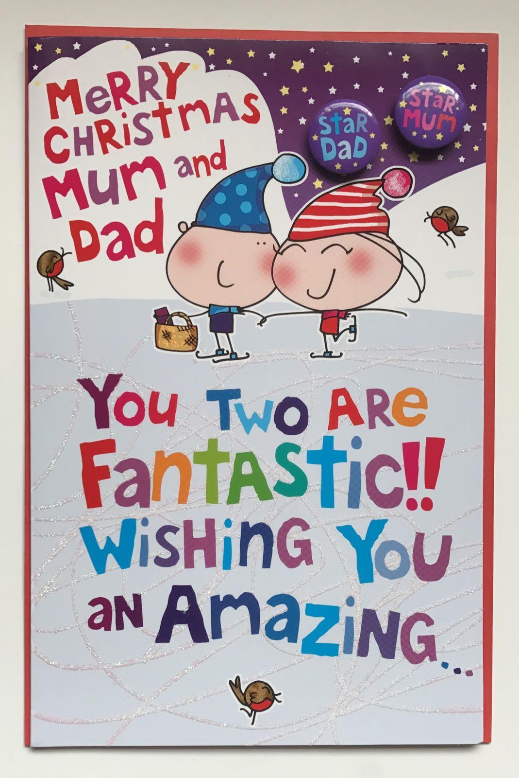 Merry Christmas Mum and Dad Both Of You Amazing Christmas Card